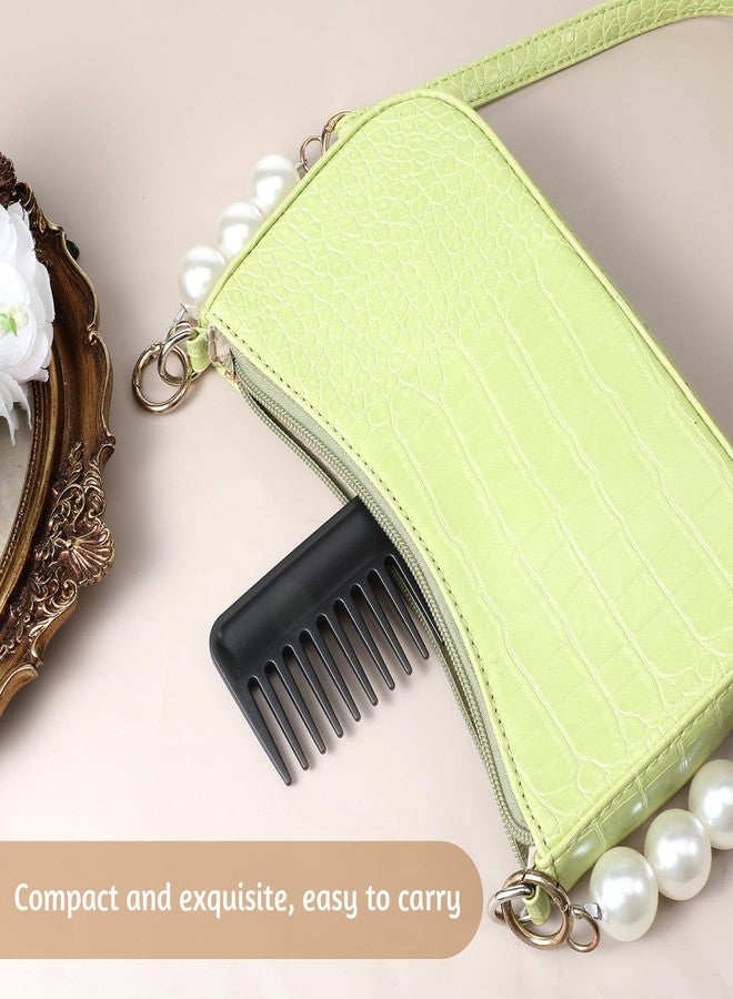 Macuezu Black Mini Wide Tooth Comb for Curly Hair, Portable Travel Pocket Combs with Wide Tooth for Wet and Dry Hair, Mini Combs for Women Men Wavy Hairs - Image 5